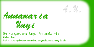 annamaria unyi business card